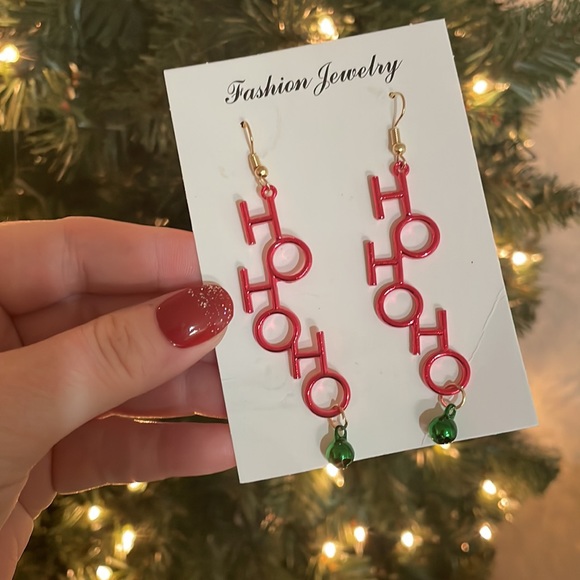 Ho Ho Ho Christmas Earrings - Picture 7 of 8